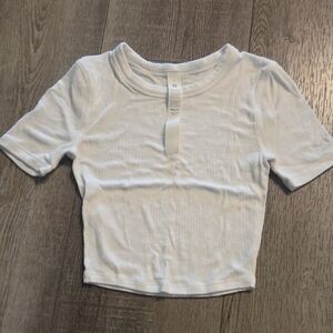 Lululemon white Short Sleeve crop  Top